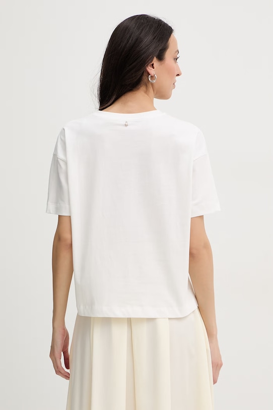 Odzież Twinset t-shirt damski bawełniany 261AT2150 biały