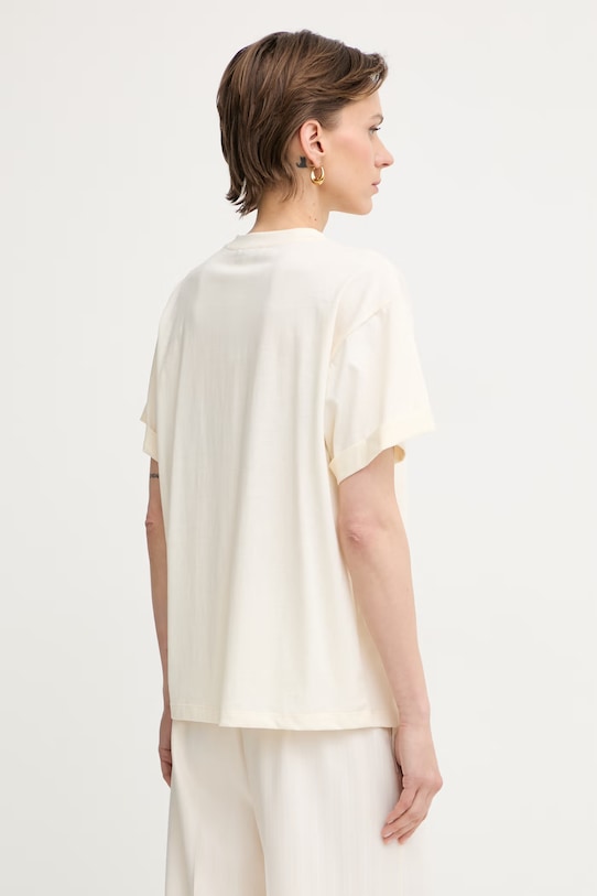 Îmbrăcăminte Twinset tricou pentru femei, din bumbac 261LM2NJJ bej