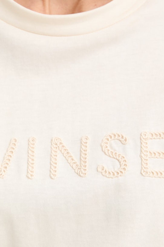 Twinset футболка жіноча бавовняна 261LM2NJJ бежевий