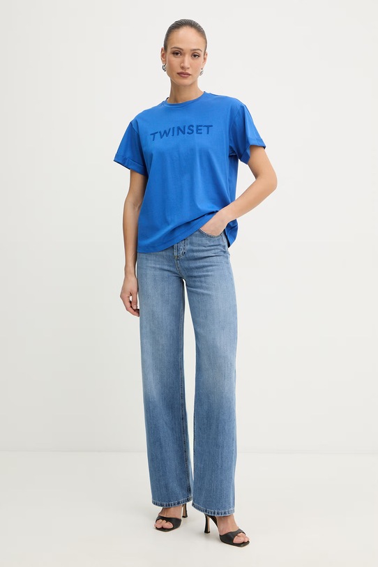 Twinset T-shirt Γυναικείο Βαμβακερό 261LM2NJJ μπλε SS26