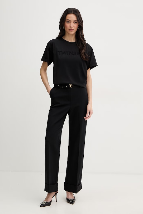 Twinset T-shirt Γυναικείο βαμβακερό 261LM2NJJ μαύρο SS26