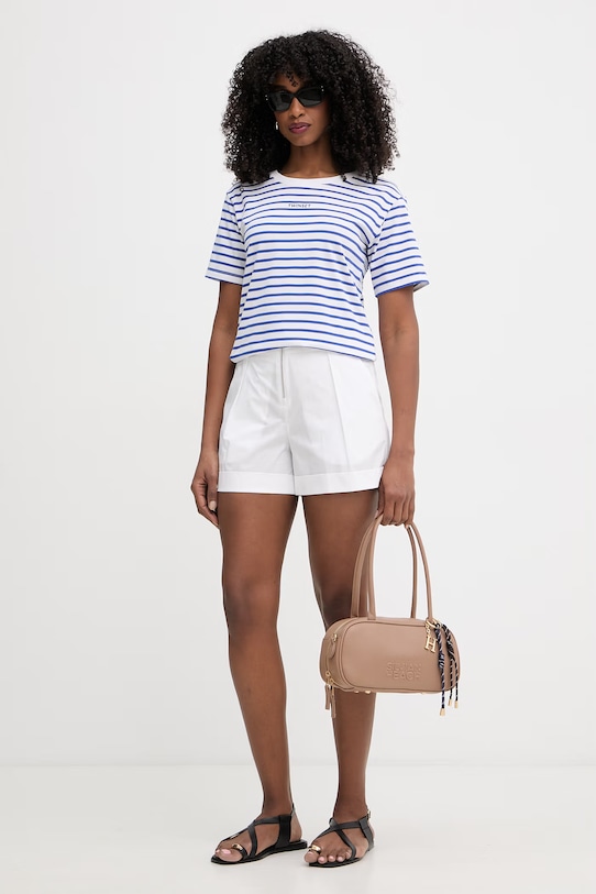 Twinset t-shirt γυναικείο από βαμβάκι με ελαστάν 261LM2GBB μπλε SS26