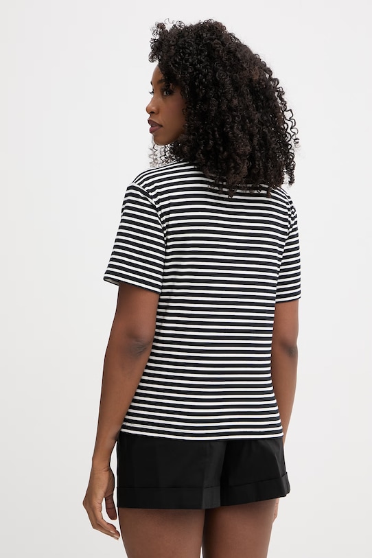 Oblečenie Twinset tričko dámske bavlnené s elastanom 261LM2GBB čierna