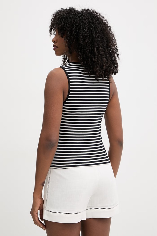 Odzież Twinset top damski bawełniany z elastanem 261LM2GAA czarny