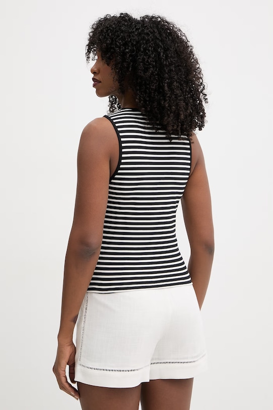 Odzież Twinset top damski bawełniany z elastanem 261LM2GAA czarny