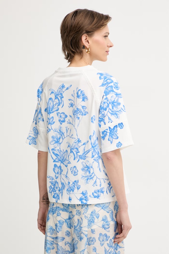 Odzież Twinset T-shirt damski z bawełną 261LM2SDD biały