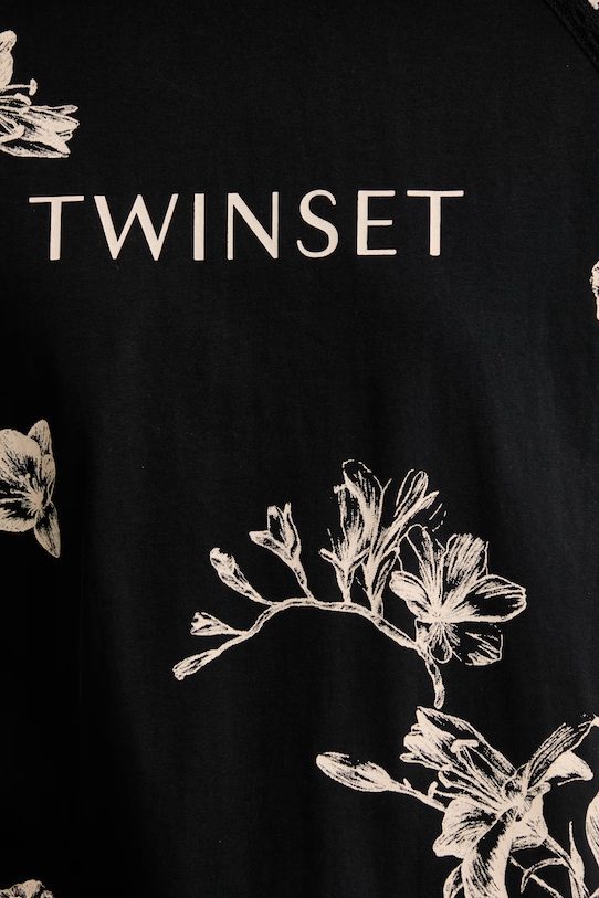 Twinset majica ženska s pamukom 261LM2SDD crna