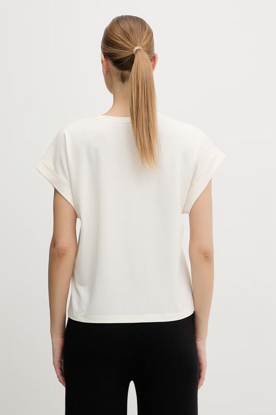 Odzież Emporio Armani Underwear t-shirt damski z bawełny EW000616.AF20243 beżowy