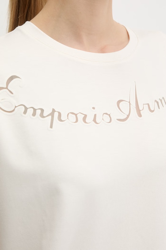 Emporio Armani Underwear t-shirt damski z bawełny EW000616.AF20243 beżowy