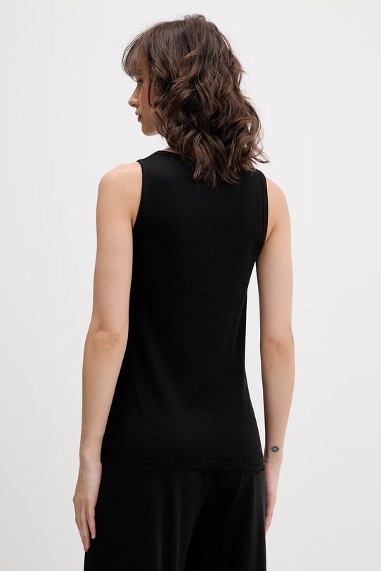 Odzież Emporio Armani Underwear top damski z bawełną EW000511.AF19034 czarny