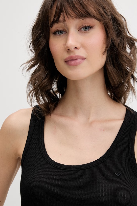 Emporio Armani Underwear top damski z bawełną czarny EW000511.AF19034