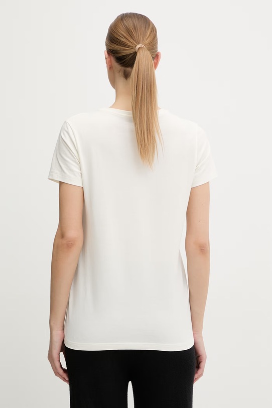 Odzież Emporio Armani Underwear t-shirt damski z bawełny EW000409.AF19026 beżowy