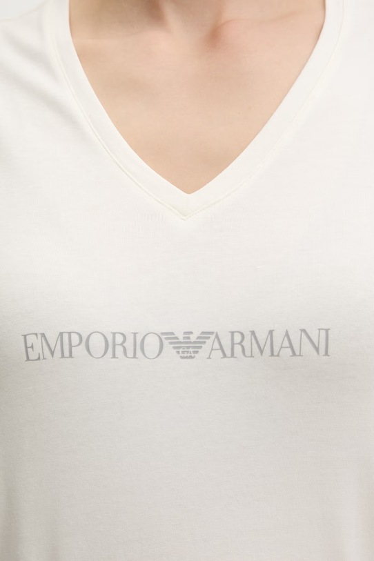Emporio Armani Underwear t-shirt damski z bawełny EW000409.AF19026 beżowy