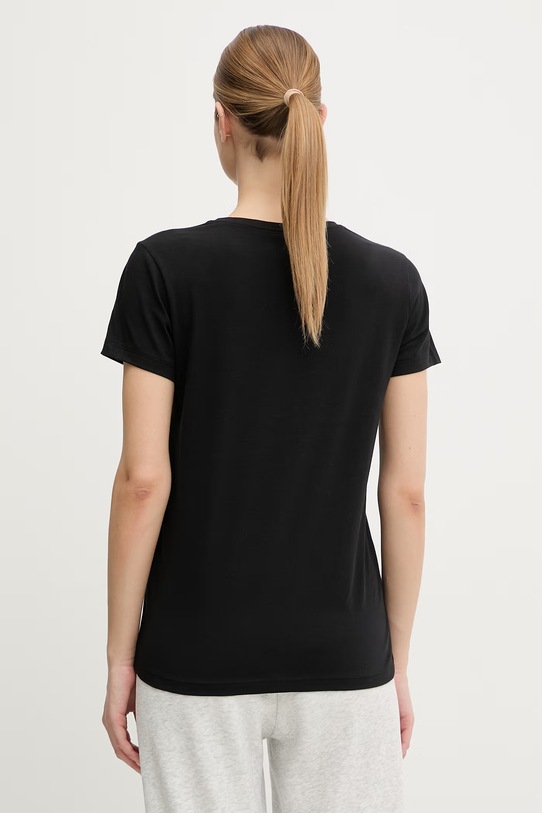 Odzież Emporio Armani Underwear t-shirt damski z bawełną EW000409.AF19026 czarny