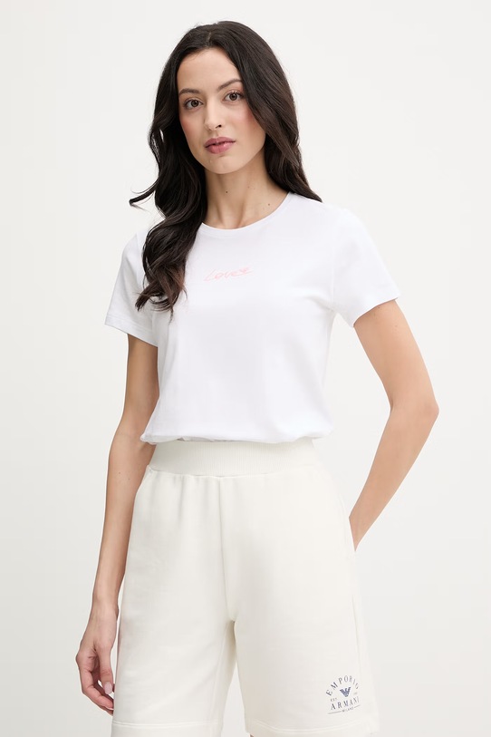 Emporio Armani Underwear t-shirt sovrastampa bianco EW000408.AF19049