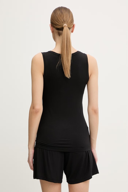 Odzież Emporio Armani Underwear top damski z wiskozy EW000407.AF19024 czarny