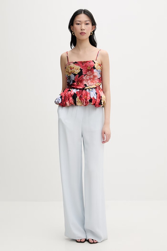 Gestuz bluzka na ramiączkach damska z dodatkiem jedwabiu 10911035 czerwony SS26