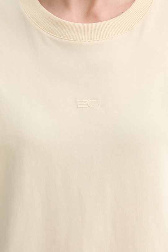 Gestuz t-shirt oversize damski bawełniany 10911064 beżowy