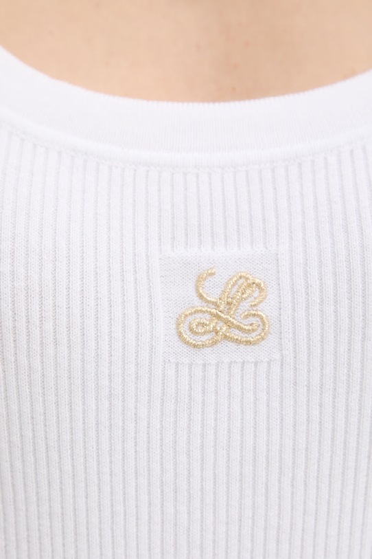 Luisa Spagnoli top bawełniany Cucirino 100317 biały