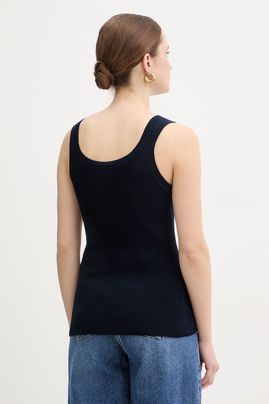 Ρούχα Βαμβακερό τοπ Luisa Spagnoli Cucirino 100317 σκούρο μπλε