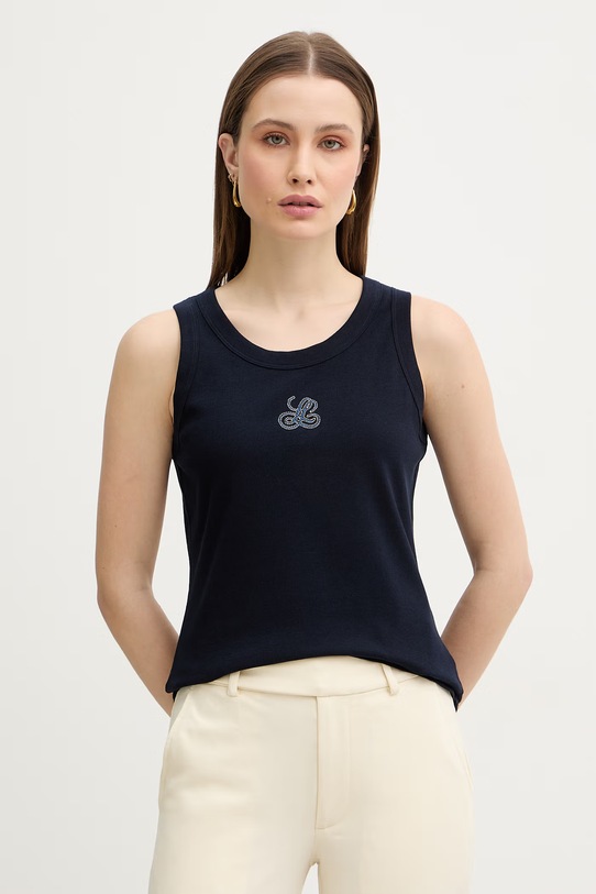 Luisa Spagnoli top Bordo regular granatowy 543281