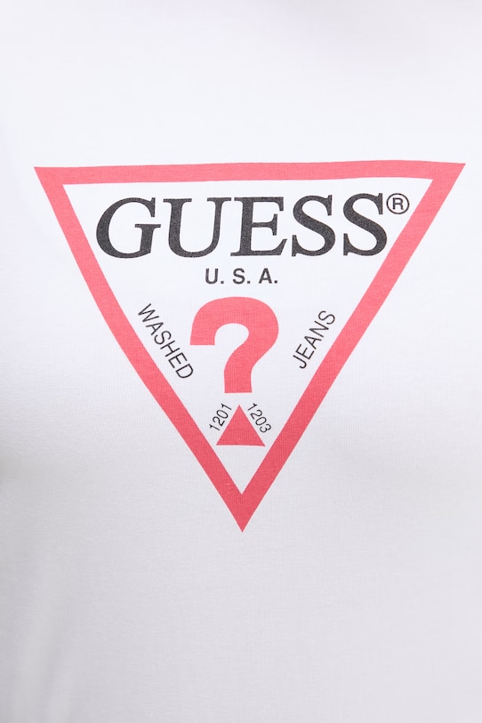 Guess Jeans t-shirt basic damski W4YI04.J1314 biały