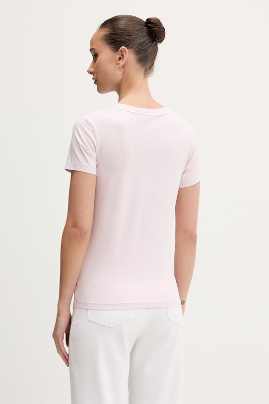 Ρούχα Guess Jeans Τοπ basic t-shirt γυναικείο W4YI04.J1314 ροζ