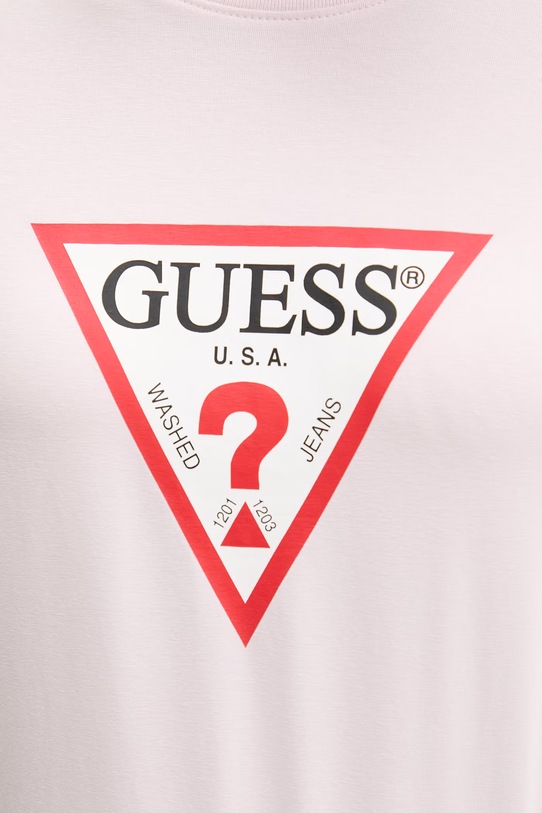Guess Jeans Τοπ basic t-shirt γυναικείο W4YI04.J1314 ροζ