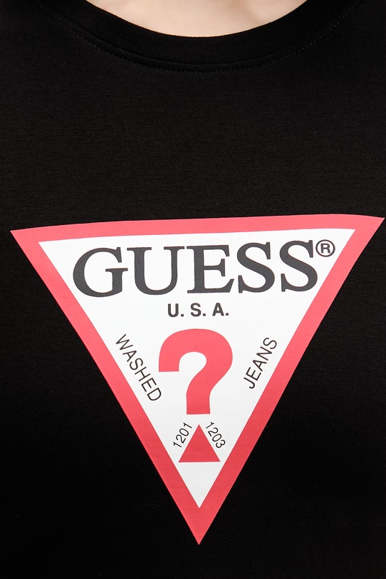 Guess Jeans t-shirt basic damski W4YI04.J1314 czarny