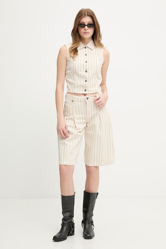 Guess Jeans dámska bavlnená vesta W6GHZ9.D7961 béžová SS26