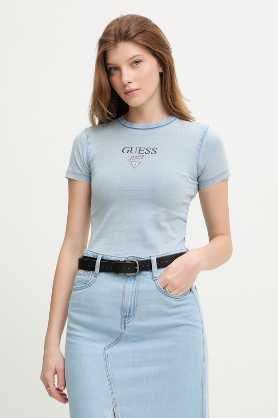 Guess Jeans kratka majica ženska modra W6GIA6.KCTL1