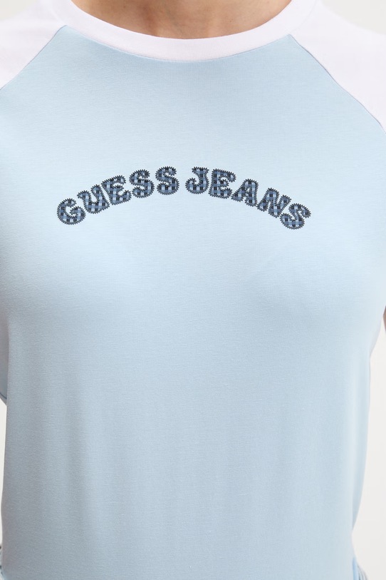 Guess Jeans t-shirt damski bawełniany W6GIB0.J1314 niebieski