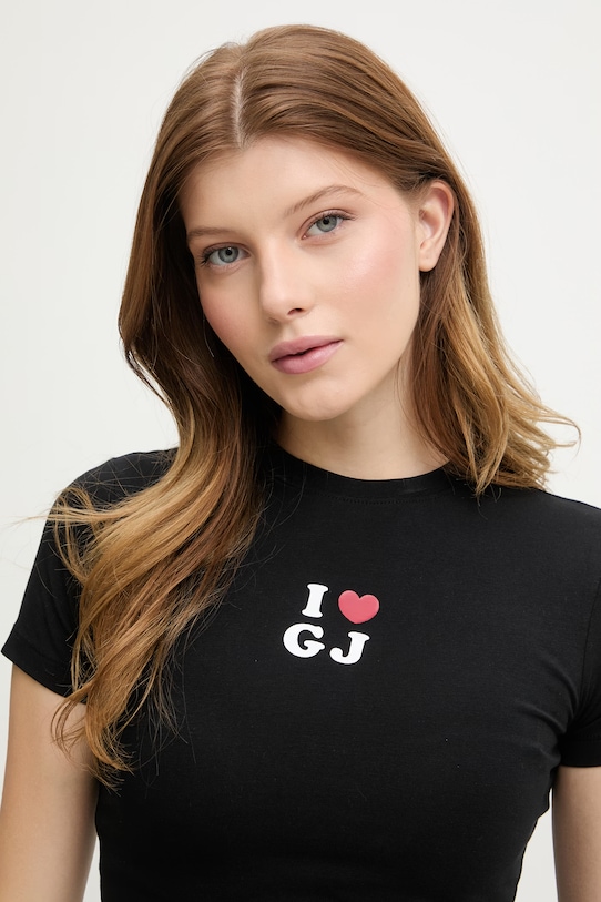 Guess Jeans t-shirt damski z bawełną czarny W6GIB1.J1314