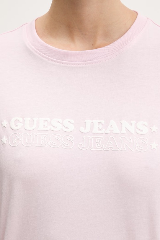 Guess Jeans T-shirt γυναικείο βαμβακερό W6GIC5.K8HM0 ροζ