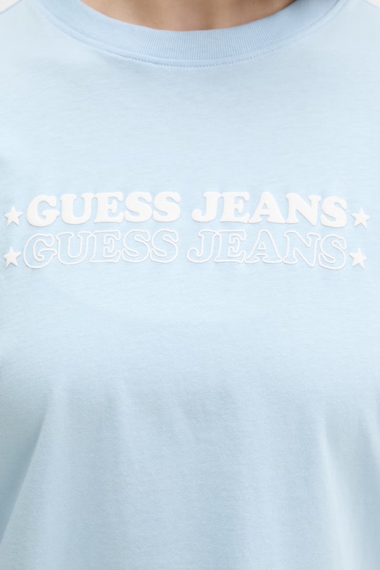 Guess Jeans t-shirt damski bawełniany W6GI04.K8HM0 niebieski