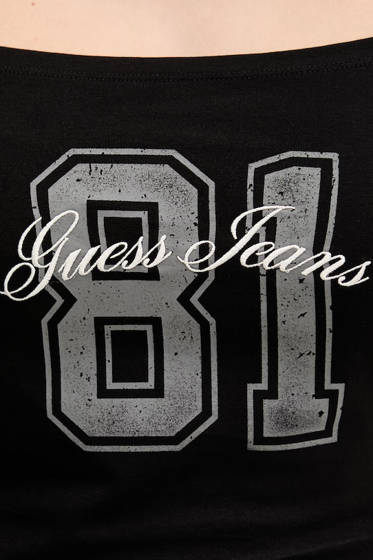 Guess Jeans tričko dámské bavlněné s elastanem W6GI07.J1314 černá