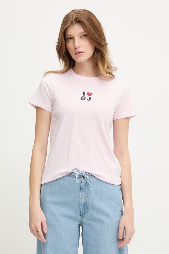 Guess Jeans majica ženska pamučna roza W6GI45.K8HM0