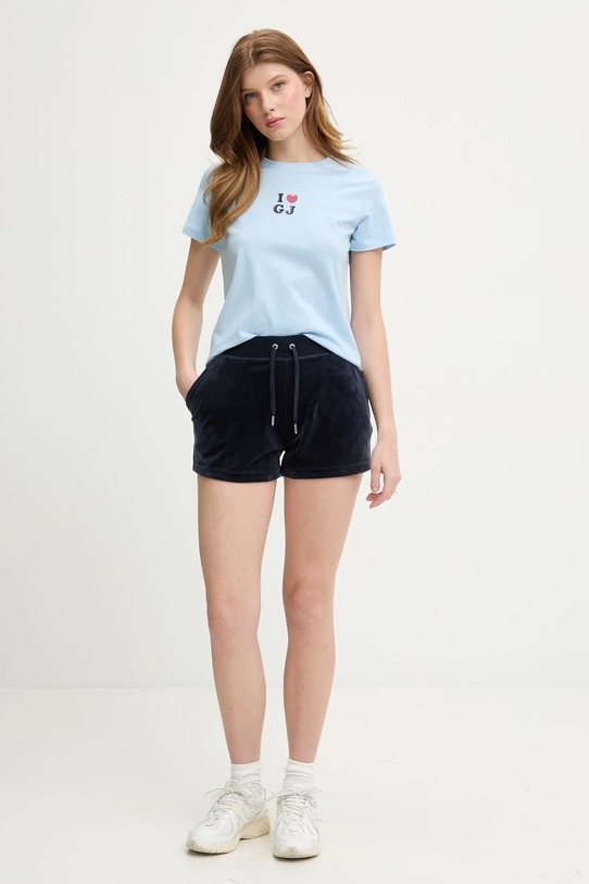 Guess Jeans majica za žene od pamuka W6GI45.K8HM0 plava SS26