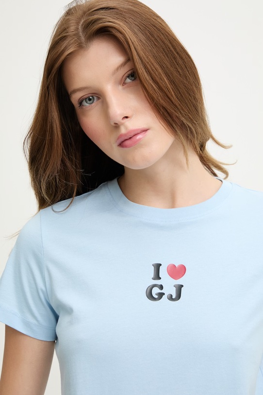 Guess Jeans kratka majica ženska bombažna modra W6GI45.K8HM0