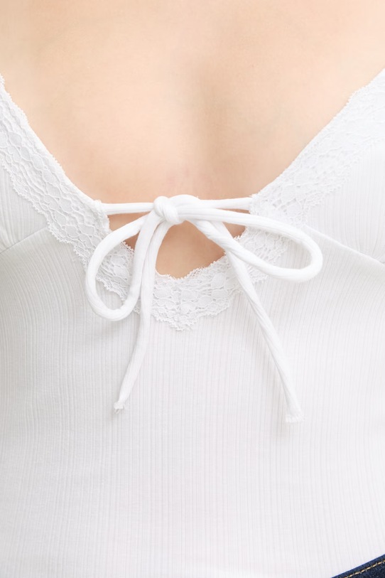 Guess Jeans Crop top Γυναικείο W6GPB1.KF641 λευκό