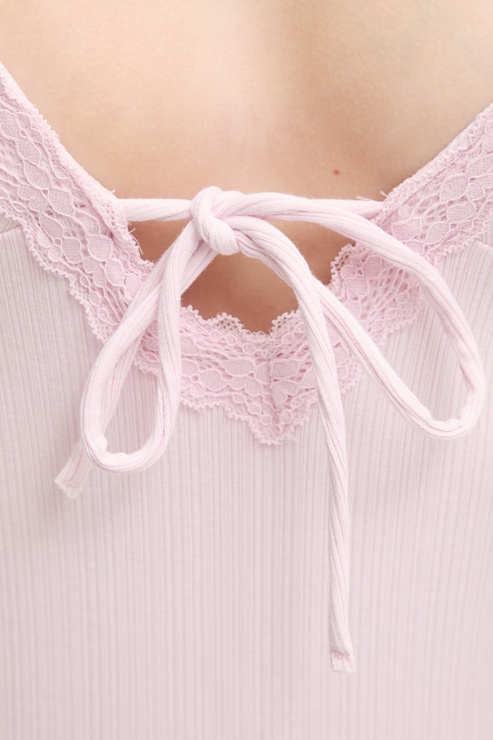 Guess Jeans Crop top Γυναικείο W6GPB1.KF641 ροζ