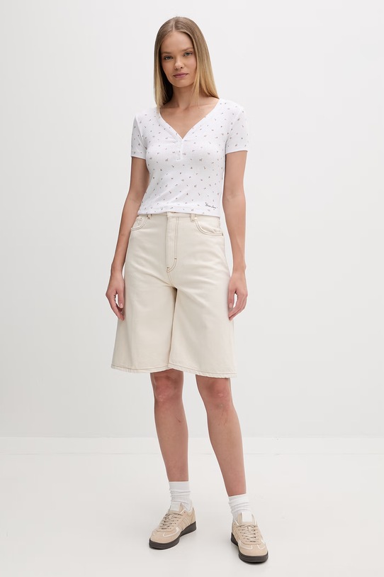 Guess Jeans t-shirt damski W6GPB6.KH172 biały SS26