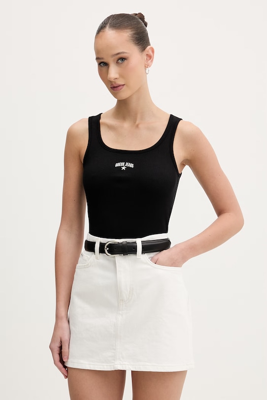 Guess Jeans top dámsky čierna W6GPZ2.KA0H1