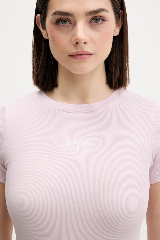 Guess Jeans t-shirt damski różowy W6GPZ3.KA0H1