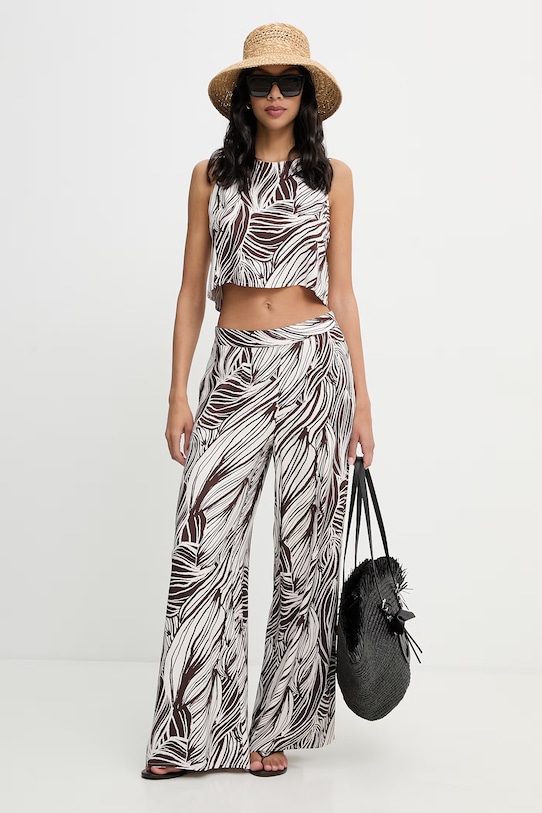 Guess plážová košeľa dámska ZOE E6GH05.WP232 hnedá SS26