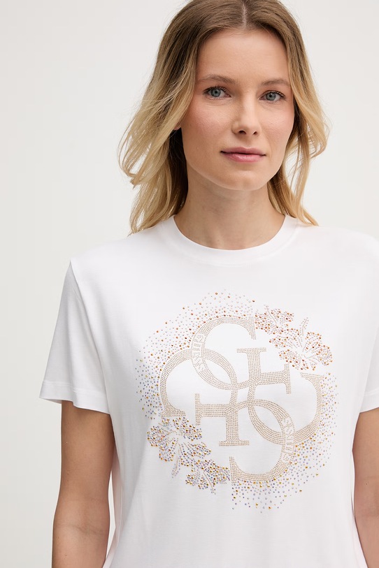 Guess T-shirt γυναικείο CORINNE λευκό E6GI01.K68D2