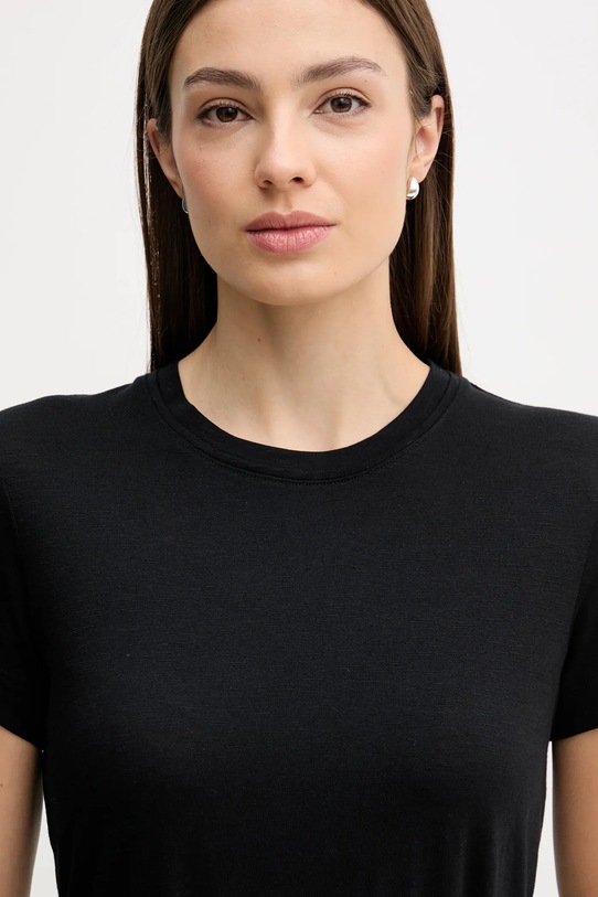 Sisley t-shirt czarny 3TNHL108D