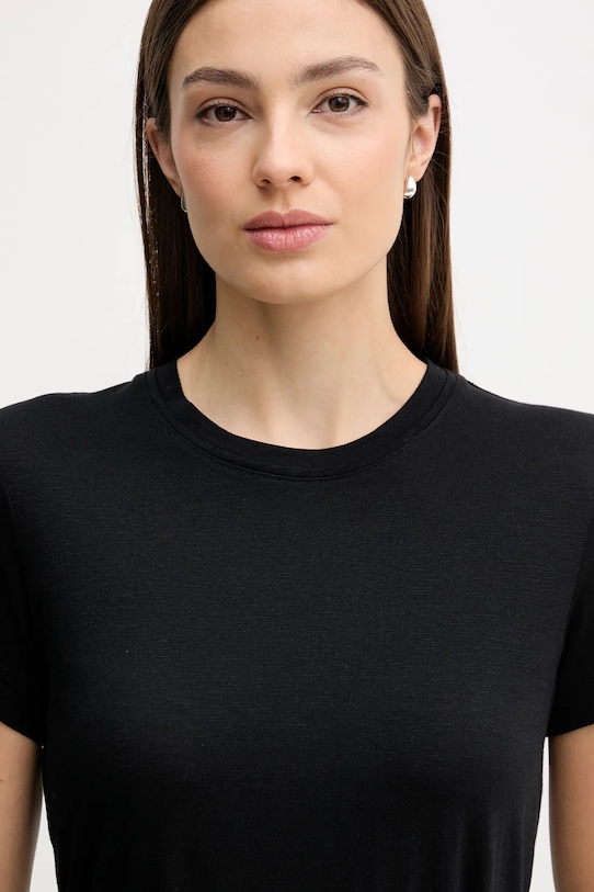 Sisley t-shirt czarny 3TNHL108D