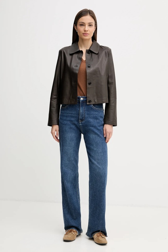 Sisley t-shirt 3TNHL108E brązowy SS26