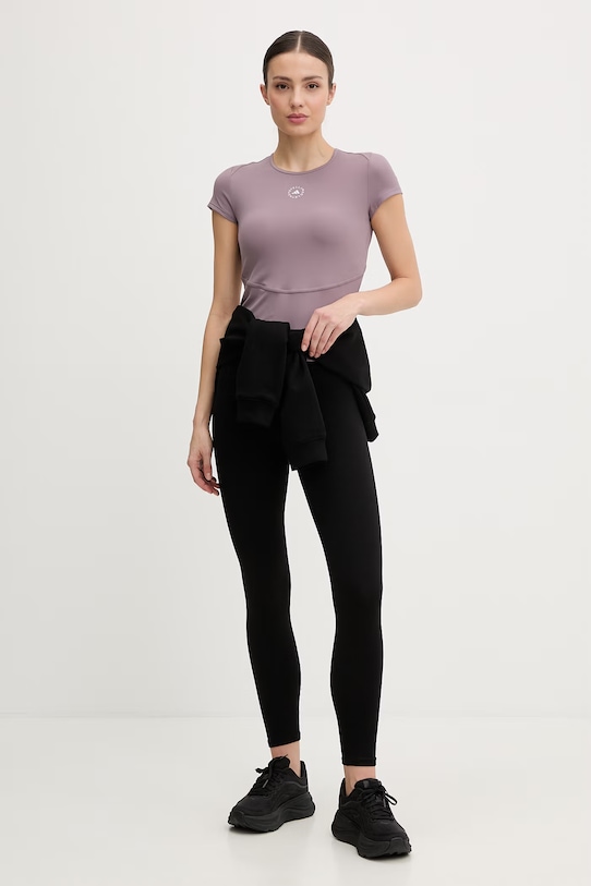 adidas by Stella McCartney t-shirt treningowy damski JY8139 fioletowy SS26